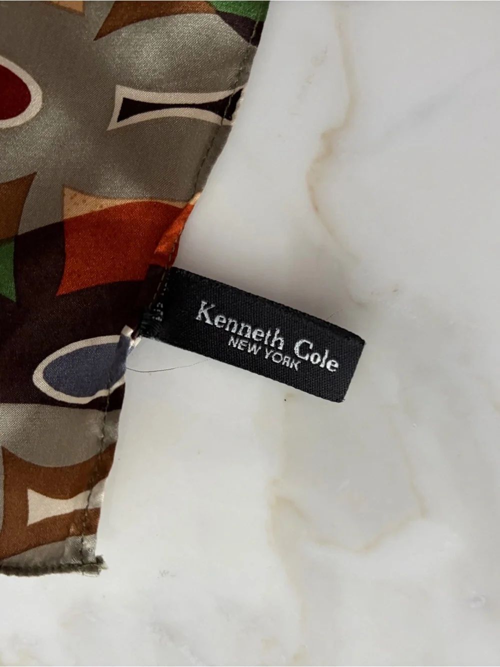 Kenneth Cole 100% silk scarf, & Black Tropical Floral scarf, silk feel set (2) - Picture 4 of 8
